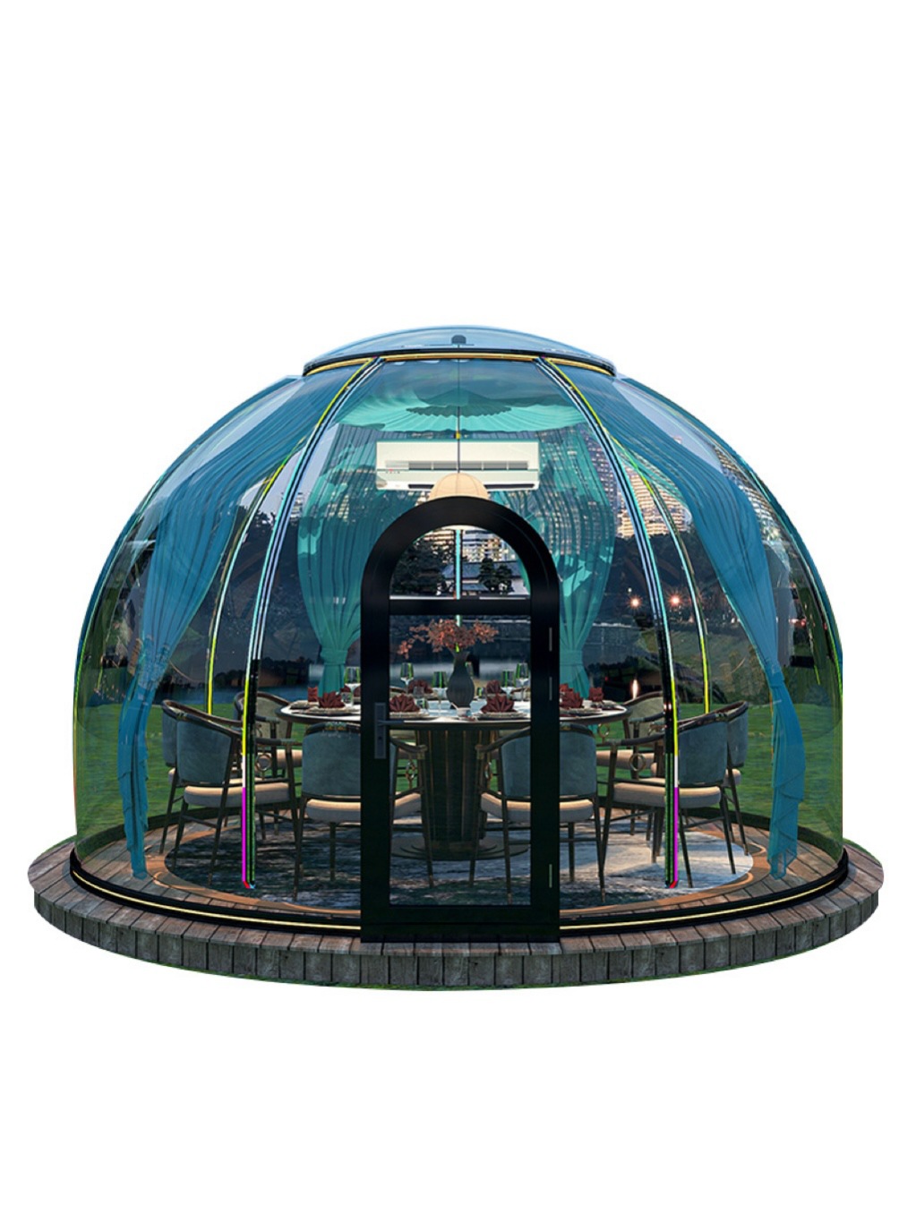 Outdoor Camping Exhibition - 透明ドーム型バブルハウス、屋外グランピングキャンプテント、庭園イベント展示用スカイビューディスプレイ構造