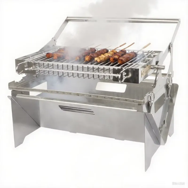 Outdoor Camping Wood Stove - カスタム折りたたみ式ポータブル焚き火台グリルフリップBBQ焚き火台屋外キャンプ用薪ストーブ頑丈なスチール製