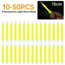 Glow Sticks Survival - 軍用グレードの発光棒。フック付きで、キャンプ、ハイキング、サバイバルキット、屋外での照明に最適。緊急用化学発光ライト。