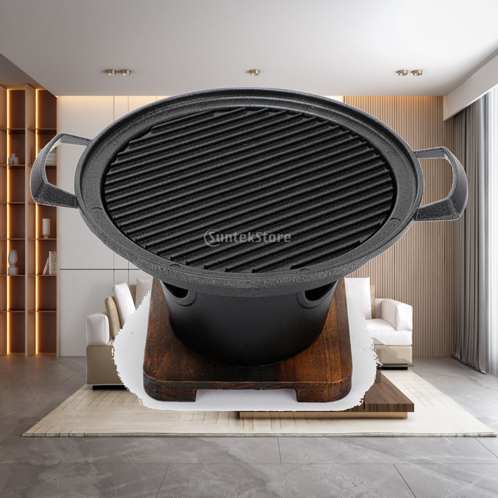 Outdoor Camping Grill - アウトドアグリル ミニ卓上BBQ 電気ノンスティックパン 韓国風グリル カップル向け ポータブル