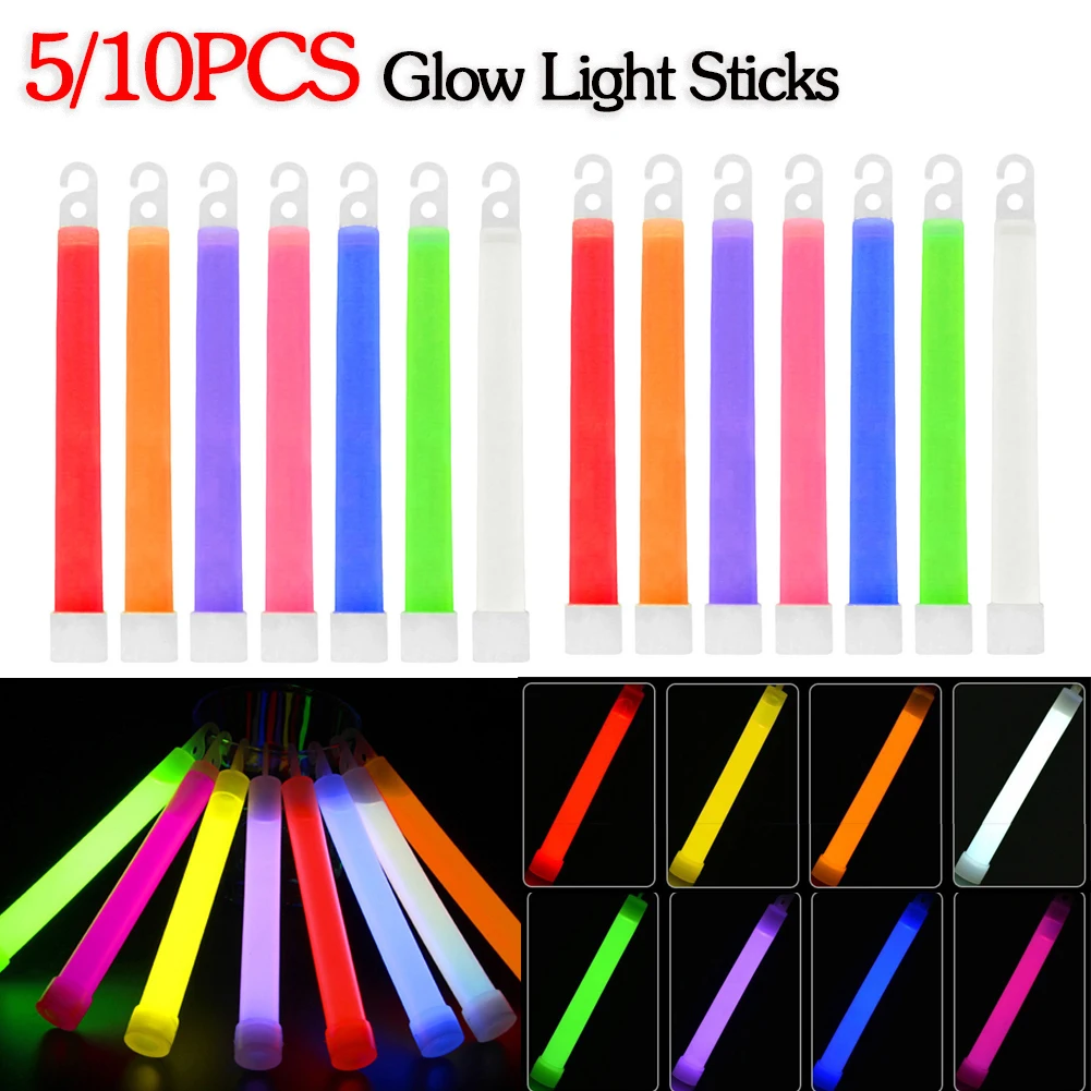 Glow Sticks Survival - 6 インチサバイバルキットミリタリーグローライトスティックウォーキングキャンプ SOS ギア屋外軍事機器コンサートパーティーライトスティック
