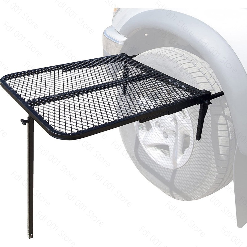 Outdoor Camping Grill - 車中泊グリルタイヤメタル折りたたみ式ポータブル屋外バーベキューテーブル