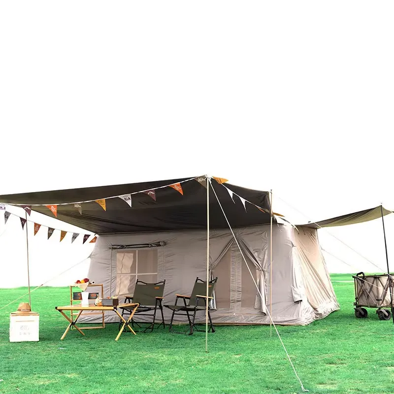 Outdoor Camping Canopy - 新デザイン断熱大型アウトドアファミリーキャンプテントキャノピー自動膨張式四季対応ポータブルチタンブラック