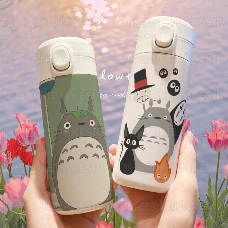 Vacuum Insulated Flask - となりのトトロ アニメプリント ステンレス真空断熱カップ 大容量 軽量 ポータブル