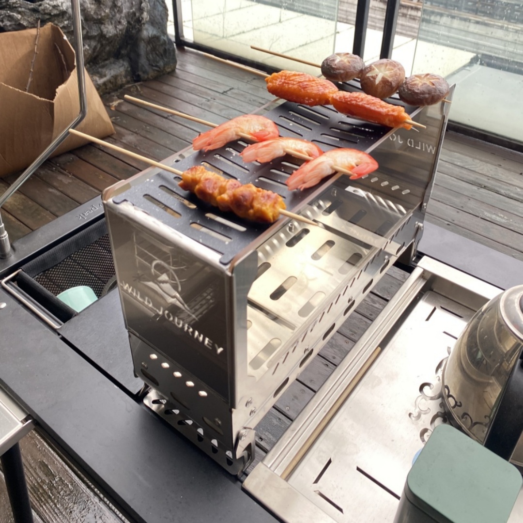 SmiloDon キャンプ折りたたみ式火鉢 IGT ハーフユ - Outdoor Camping Wood Stove のレビューと価格