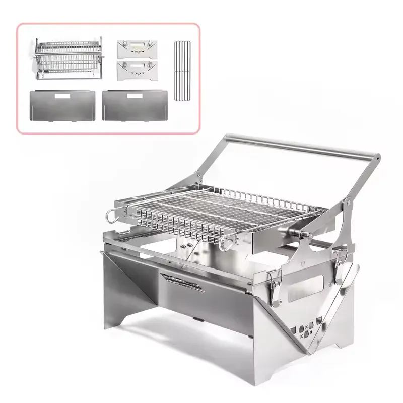 カスタム折りたたみ式ポータブル焚き火台グリルフリップBBQ焚 - Outdoor Camping Wood Stove のレビューと価格