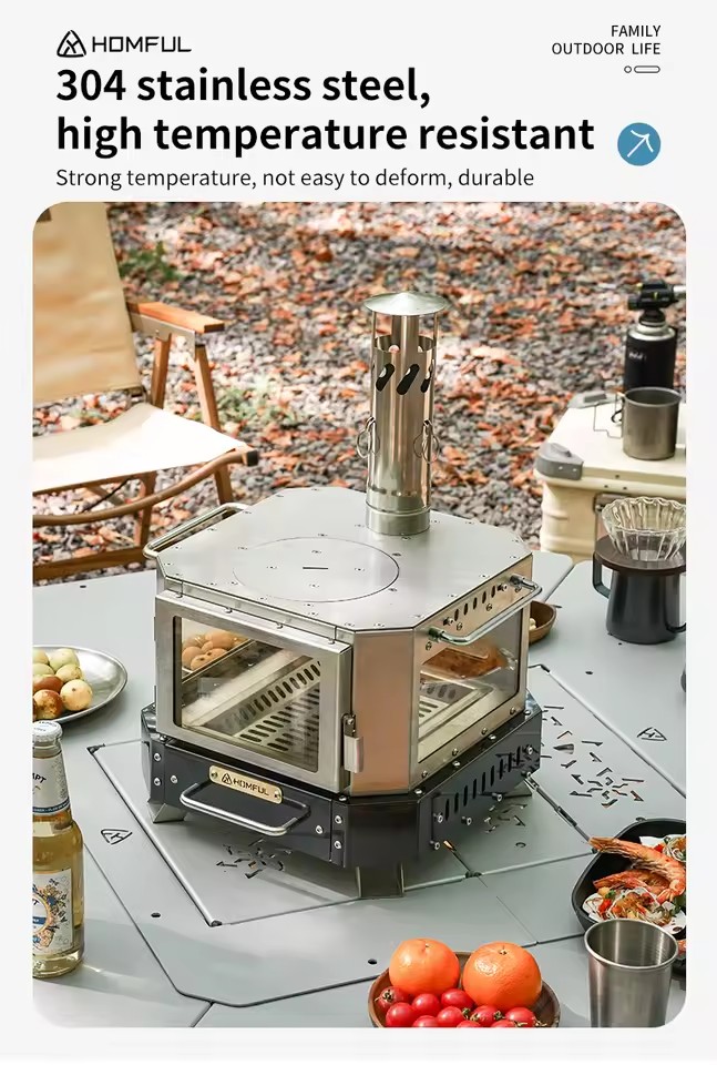 HOMFUL ポータブル薪ストーブ 家庭用暖房 薪焚き式 ポ - Outdoor Camping Wood Stove のレビューと価格