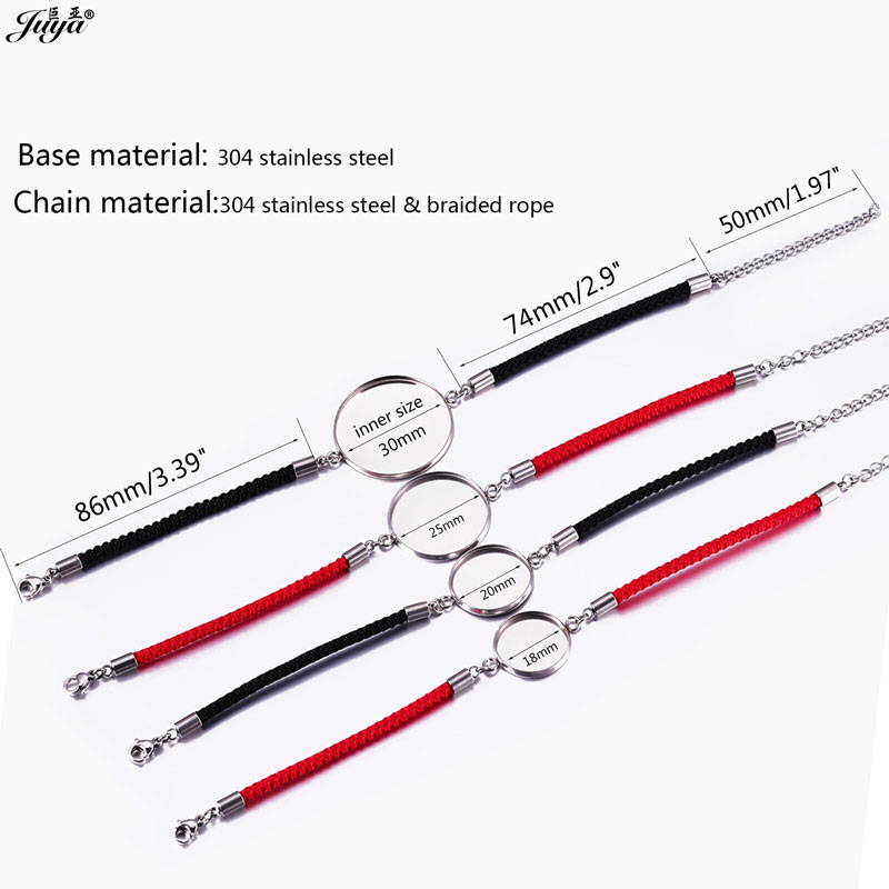 4 ピース/ロット 18-30 ミリメートルステンレス鋼カボ - Paracord Bracelet のレビューと価格
