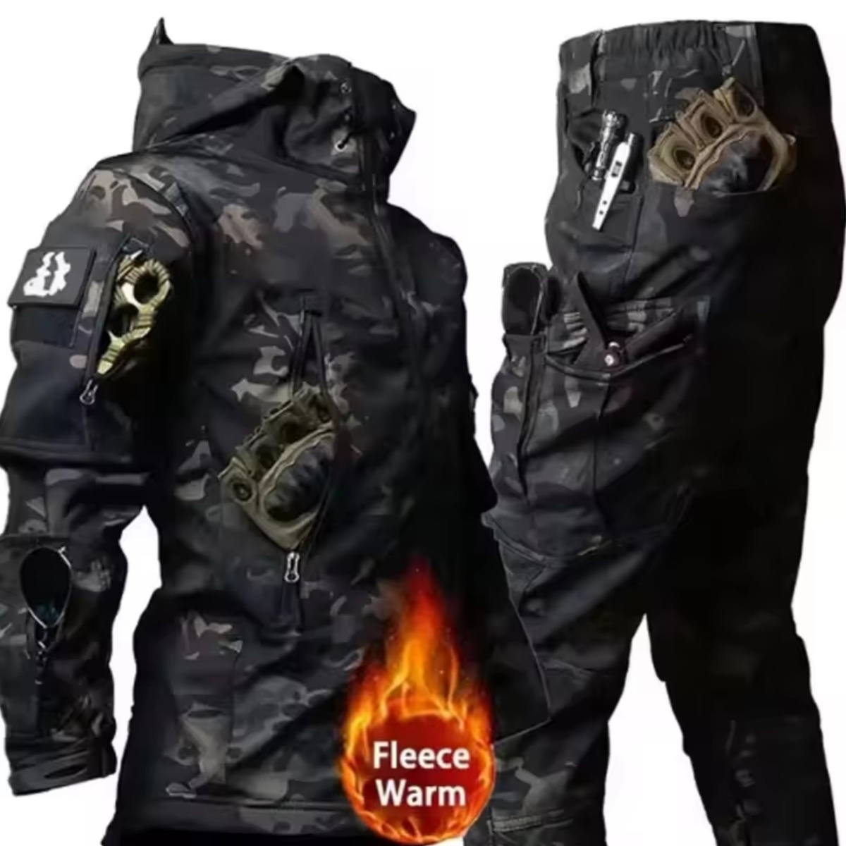 メンズ秋冬ジャケット、戦術的な防水アウトドアフィッシングハイ - Outdoor Camping Jacket のレビューと価格
