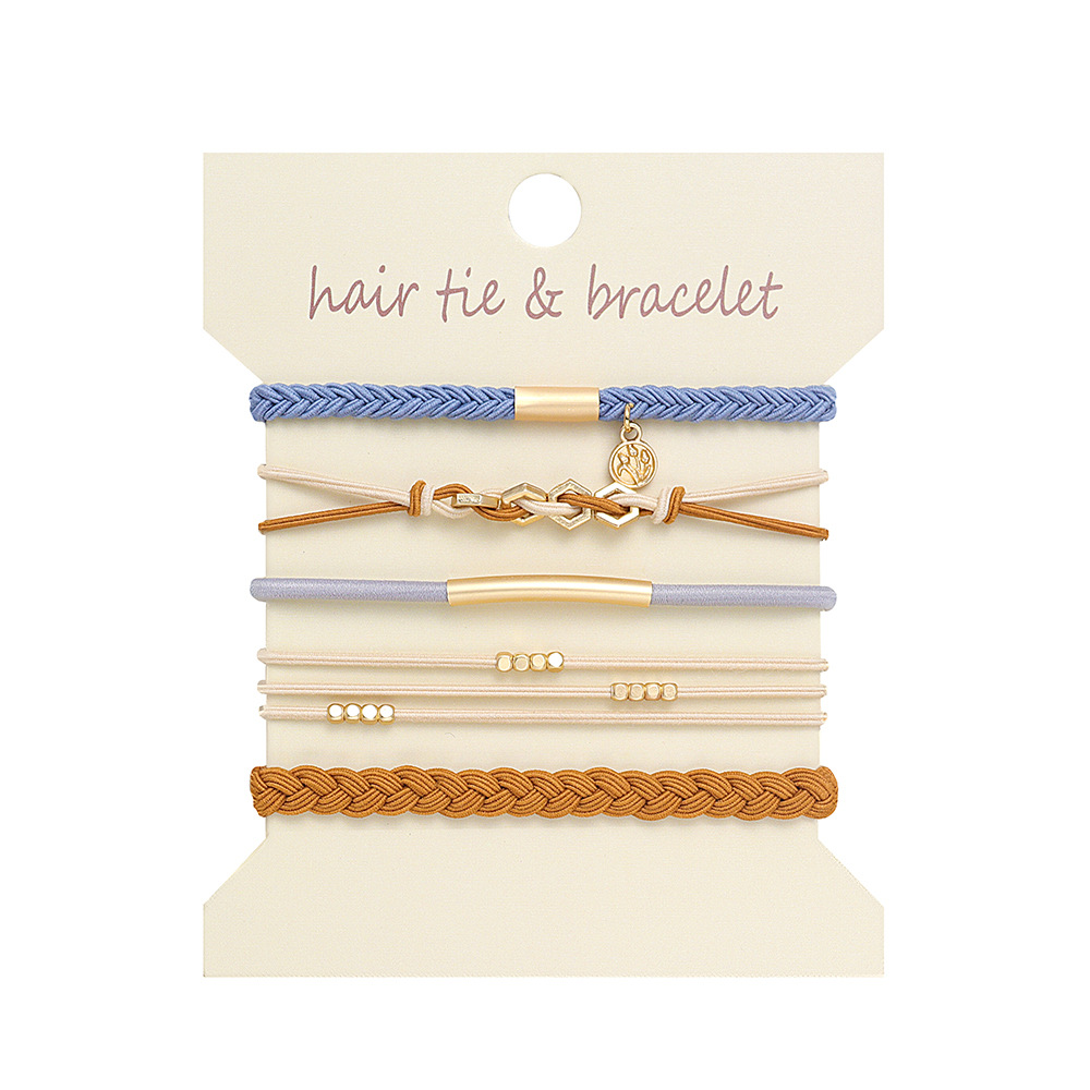 5 個メタリックボヘミアンスタイルの女性用ヘアバンド、ブレス - Paracord Bracelet のレビューと価格