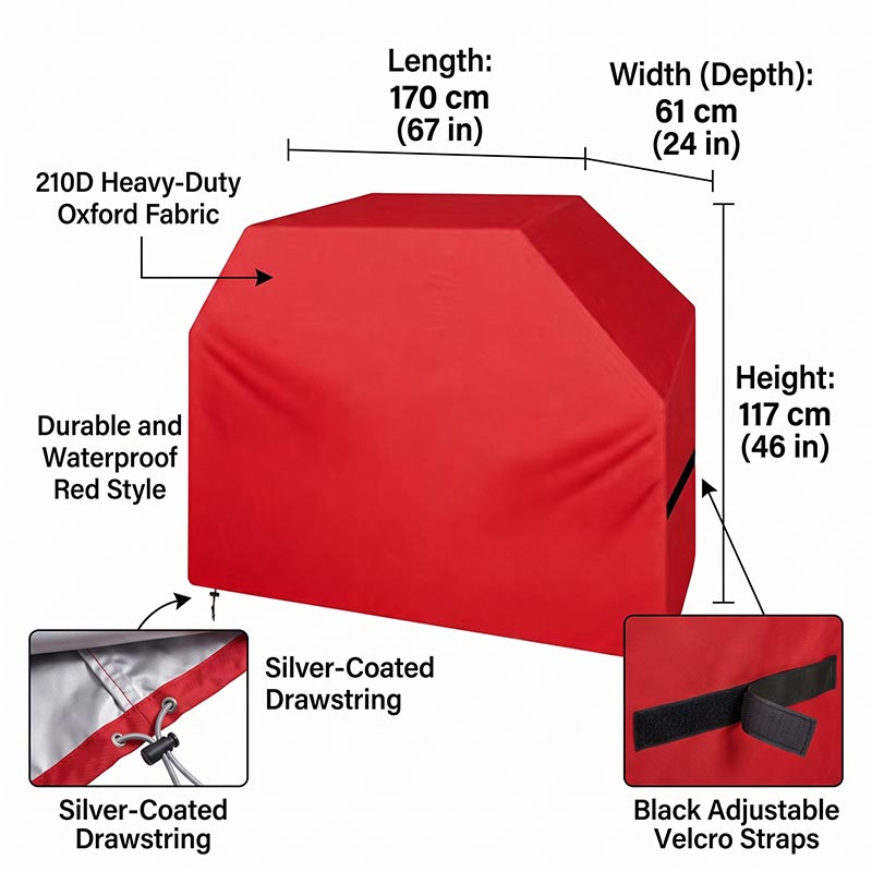 210D BBQカバー 防塵 防水 厚手 アウトドア グリル - Outdoor Camping Grill のレビューと価格