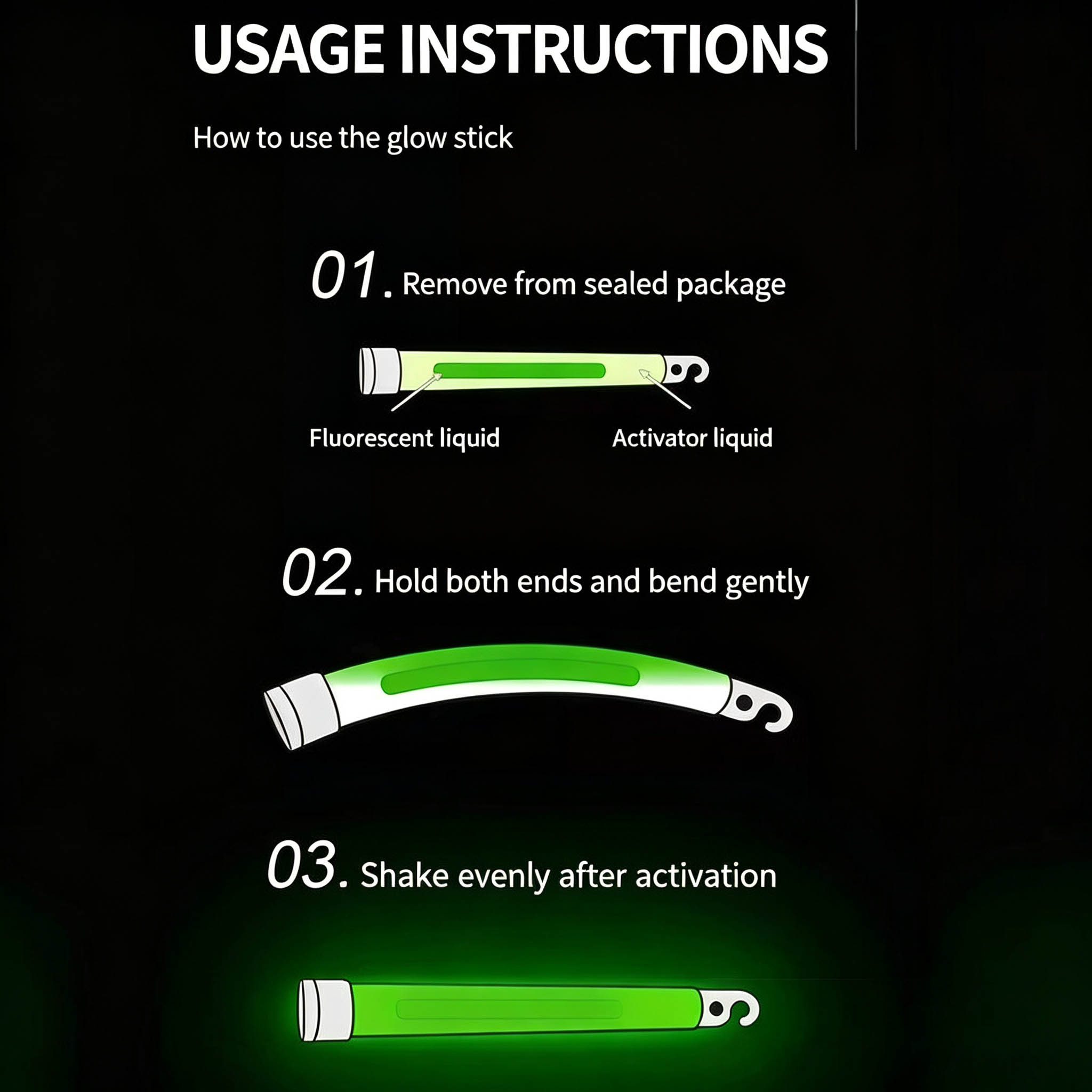 6インチ戦術用グローイングスティック、緊急時サバイバル用、長 - Glow Sticks Survival のレビューと価格