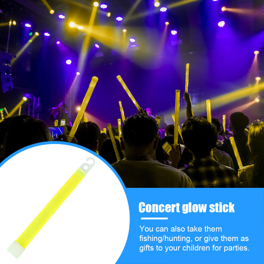 1～50個入り、6インチの軍用グレードの発光棒。フック付きで - Glow Sticks Survival のレビューと価格