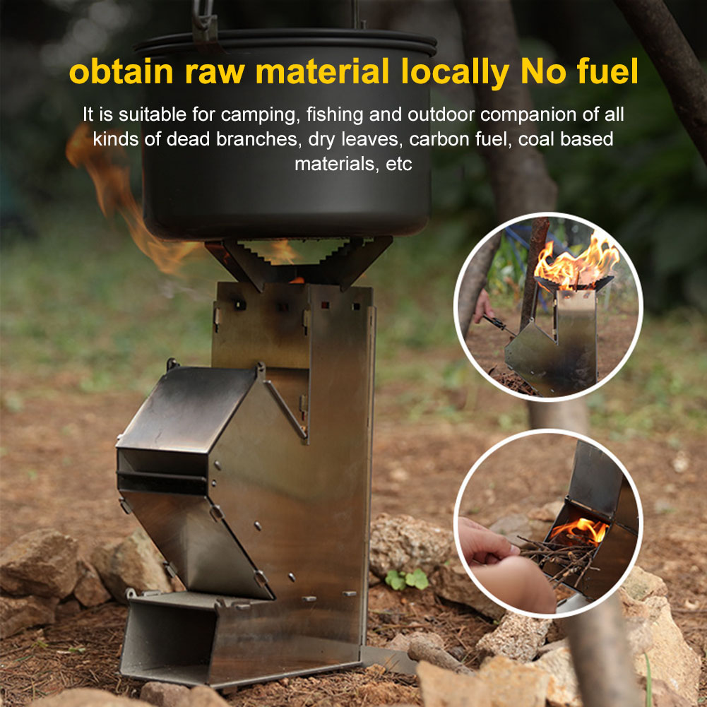 ポータブルで取り外し可能な薪ストーブ、BBQロケットストーブ - Outdoor Camping Wood Stove のレビューと価格