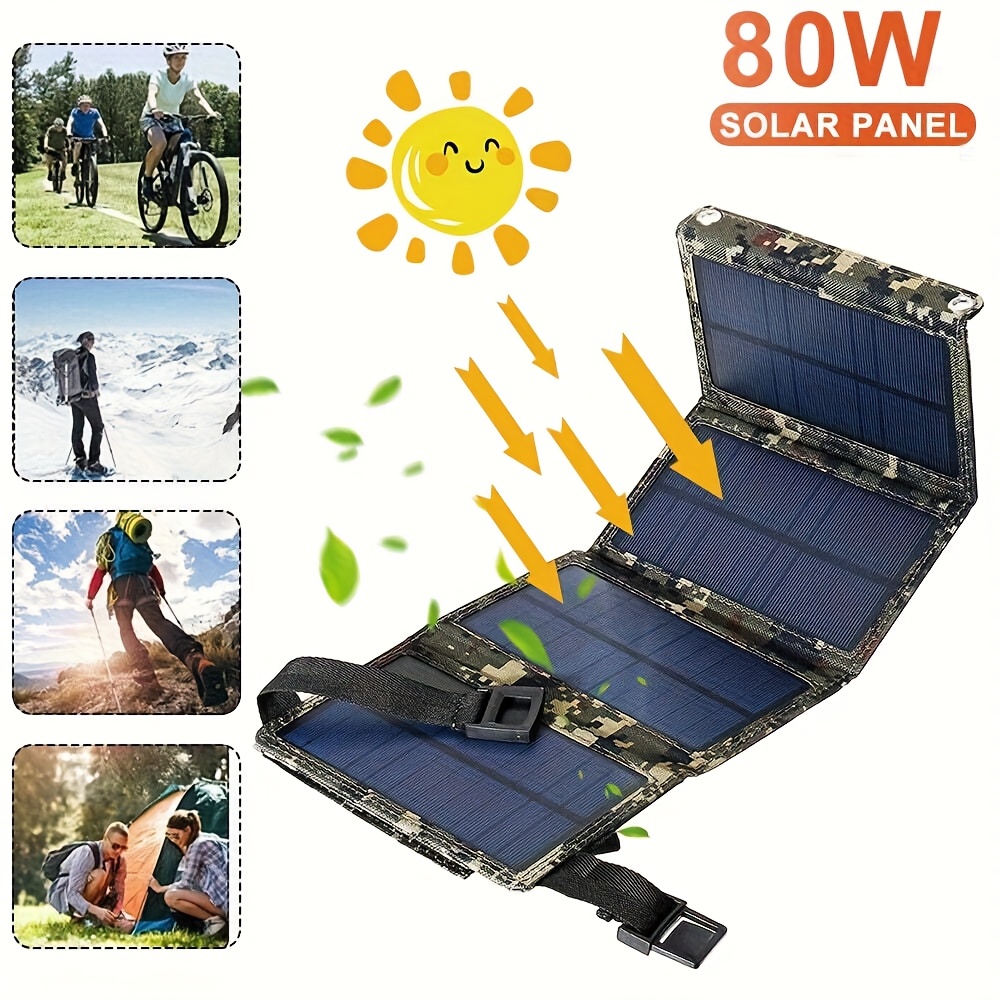 【ソーラーパネル】80Wポータブル折りたたみ式ソーラーパネル - Outdoor Camp のレビューと価格