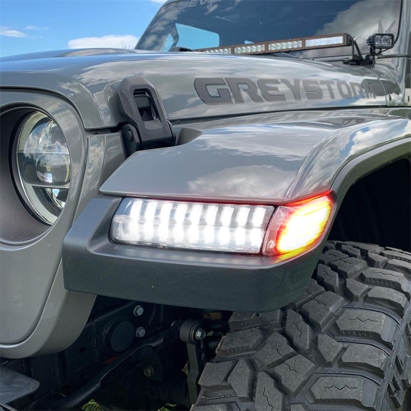 LEDターンシグナルライトDRL、サイドマーカーライトDRL - Outdoor Camping Jeep のレビューと価格