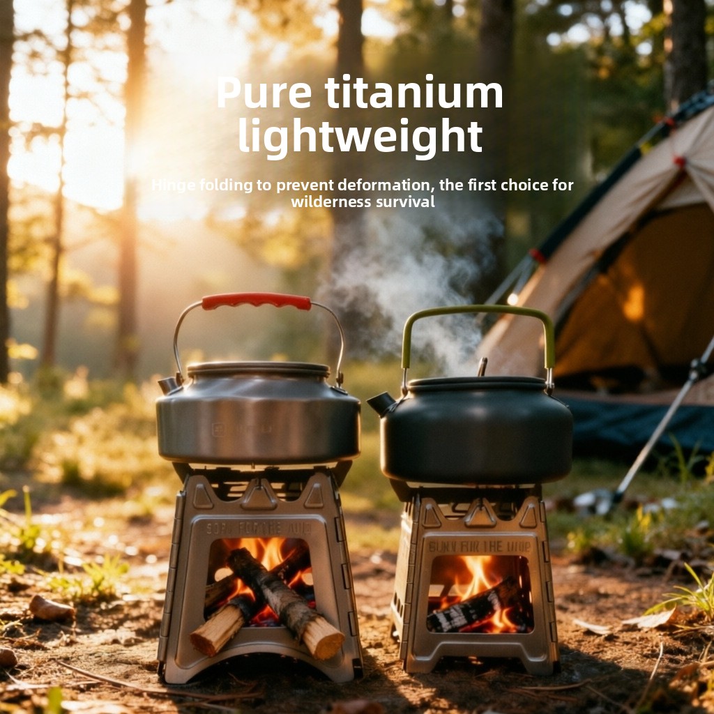 TiForge コンパクト折りたたみ式チタン製ウッドストーブ - Outdoor Camping Wood Stove のレビューと価格