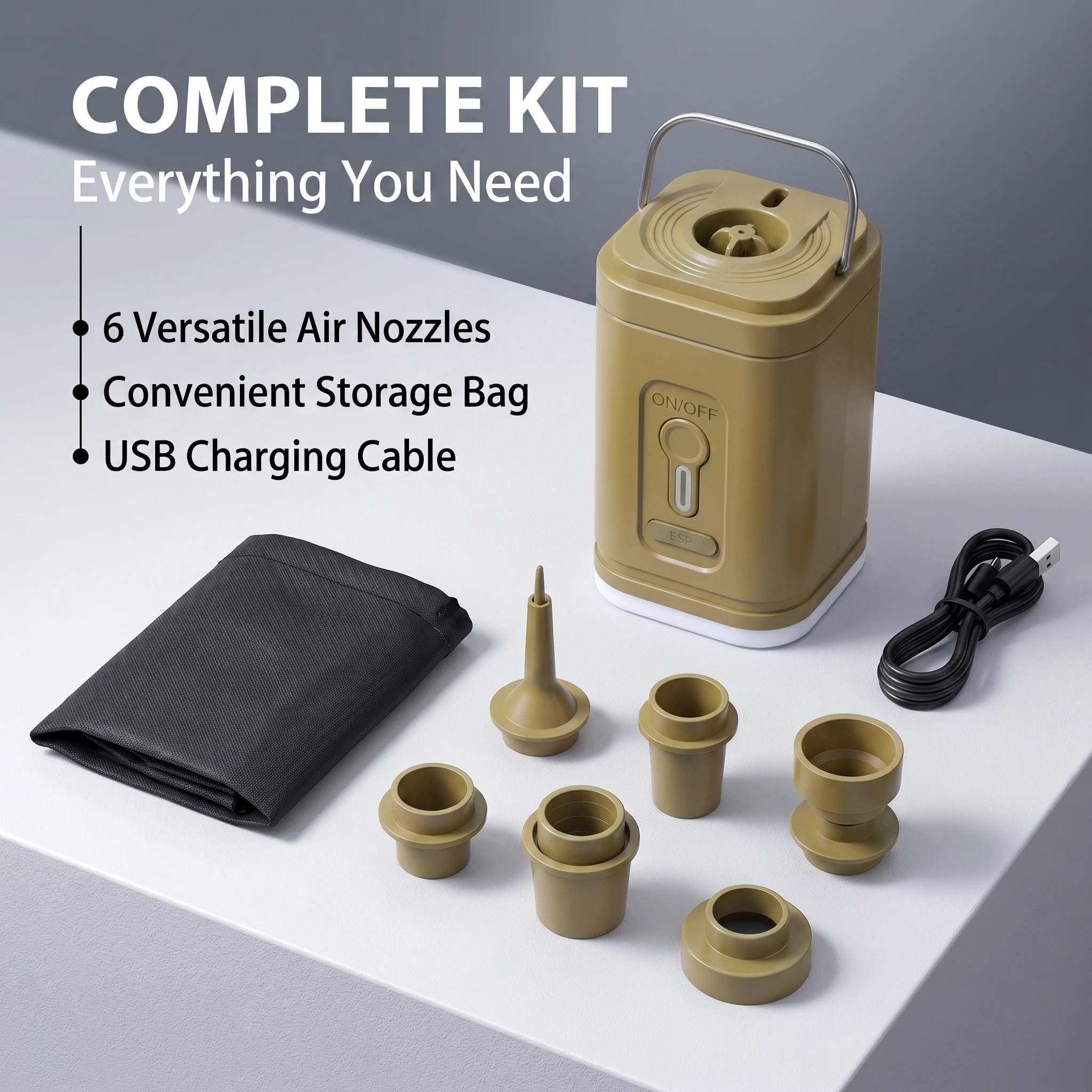 超小型ミニワイヤレスエアポンプ USB-C充電式 1200m - Outdoor Inflatable Camping Tent With Air Pump のレビューと価格