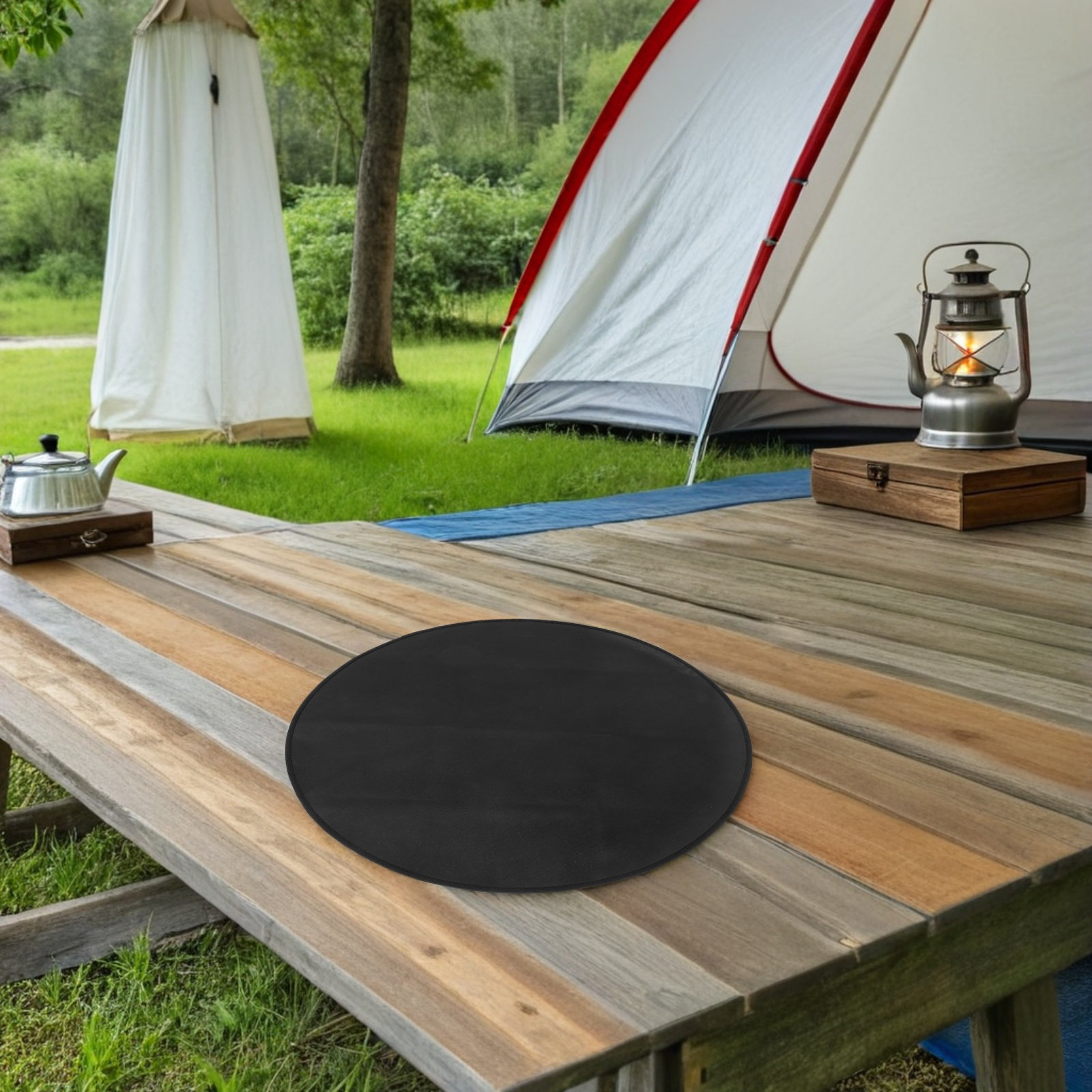 丸型耐火BBQマット 耐熱ファイヤーピットマット アウトドア - Outdoor Camping Grill のレビューと価格