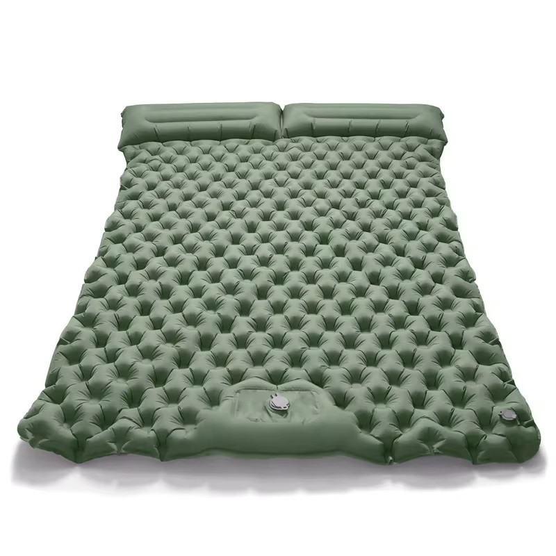 ポータブルダブルエアマットレス、軽量折りたたみ式スリーピング - Outdoor Inflatable Camping Tent With Air Pump のレビューと価格