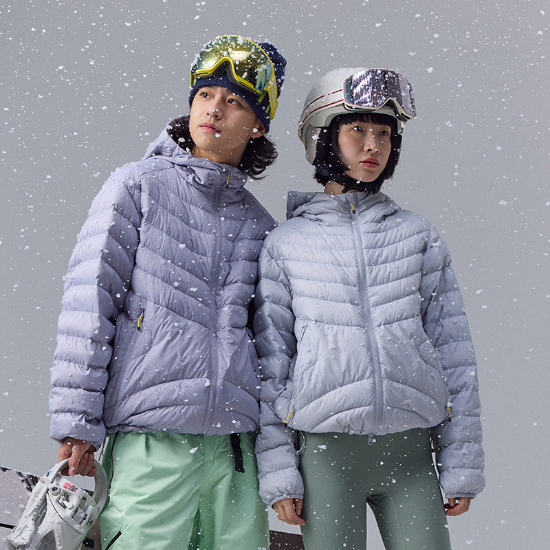 品質防水 90% ホワイトダウンジャケット男性女性フード付き - Outdoor Camping Jacket のレビューと価格