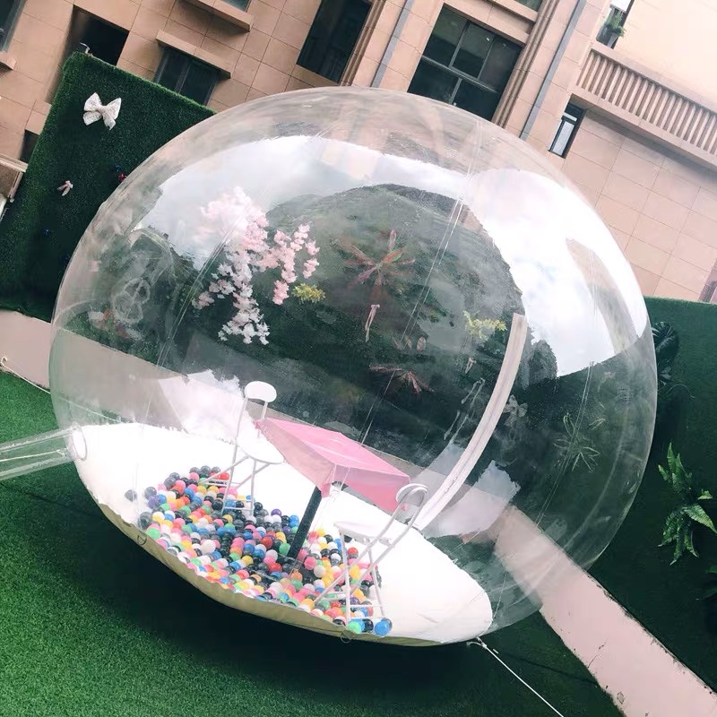 透明なインフレータブルドームイグルーテント,360 °,エア - Outdoor Camping Exhibition のレビューと価格