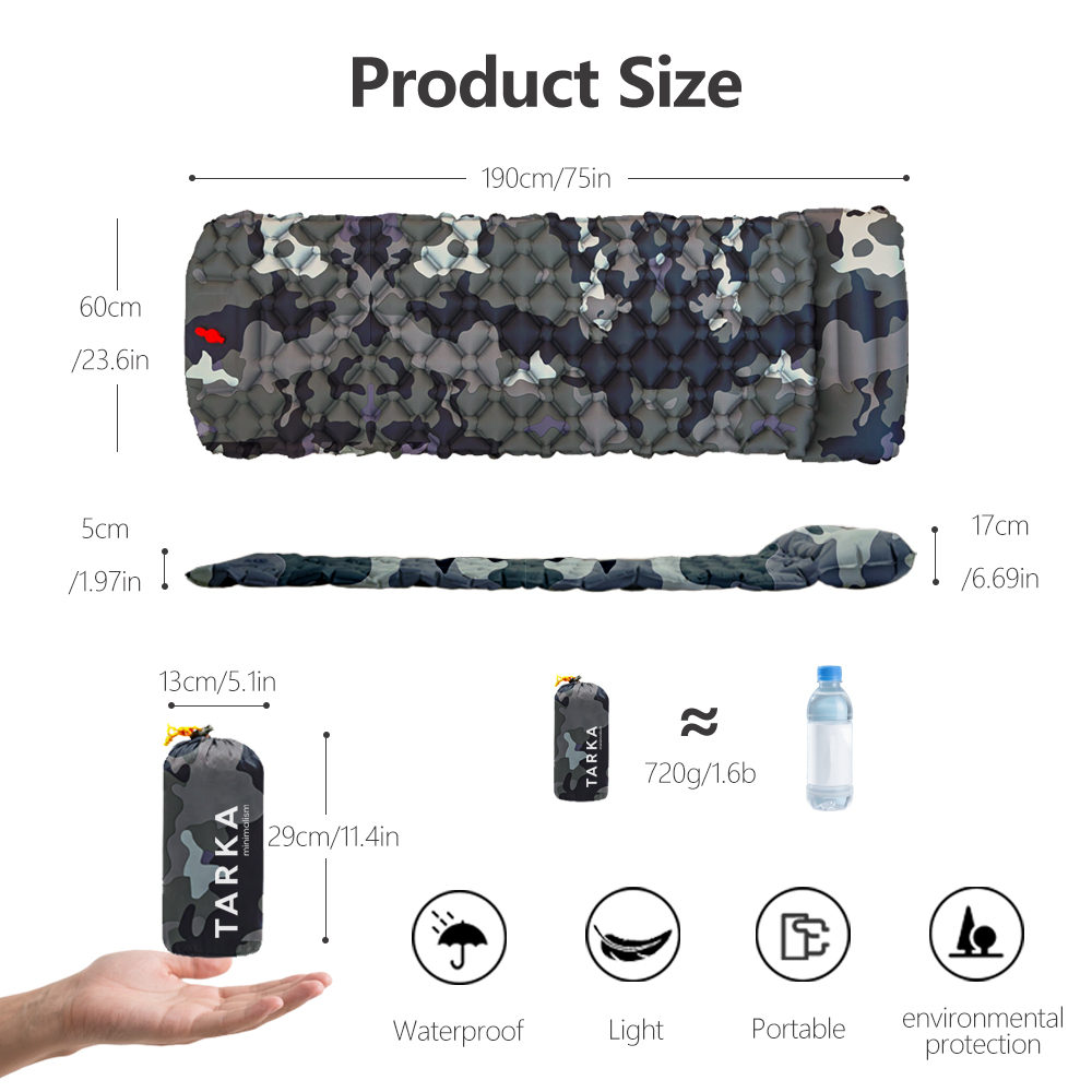 TARKA キャンプ用インフレータブルマットレス エアクッシ - Outdoor Inflatable Camping Tent With Air Pump のレビューと価格